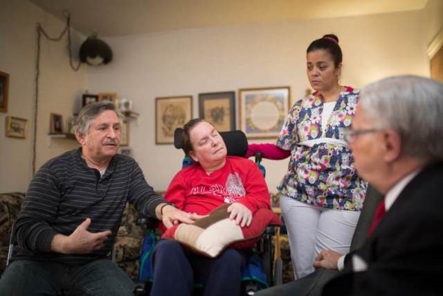 Home care client advocates for his disabled wife and his home health aide